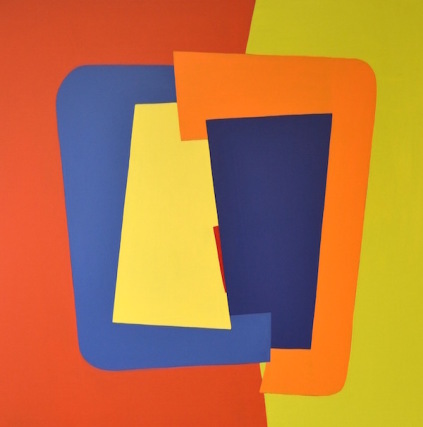 Komposition VI, akryl på lærred, 90 x 100 cm, 2016