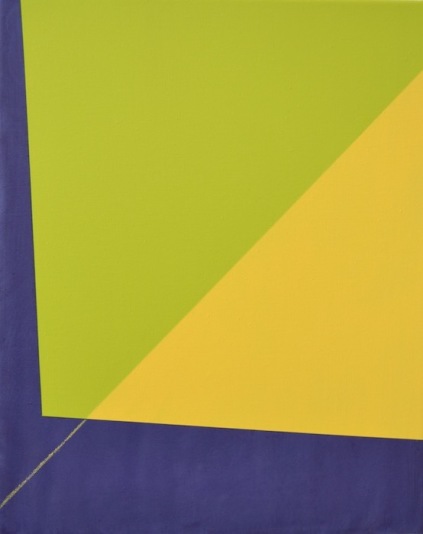 Trekant-firkant, akryl på lærred, 50 x 40 cm, 2016