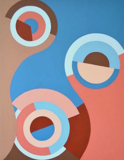 Circles, akryl på lærred, 90 x 70 cm, 2015