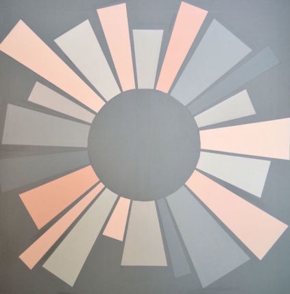 Livshjul grå, akryl på lærred, 120 x 120 cm, 2014