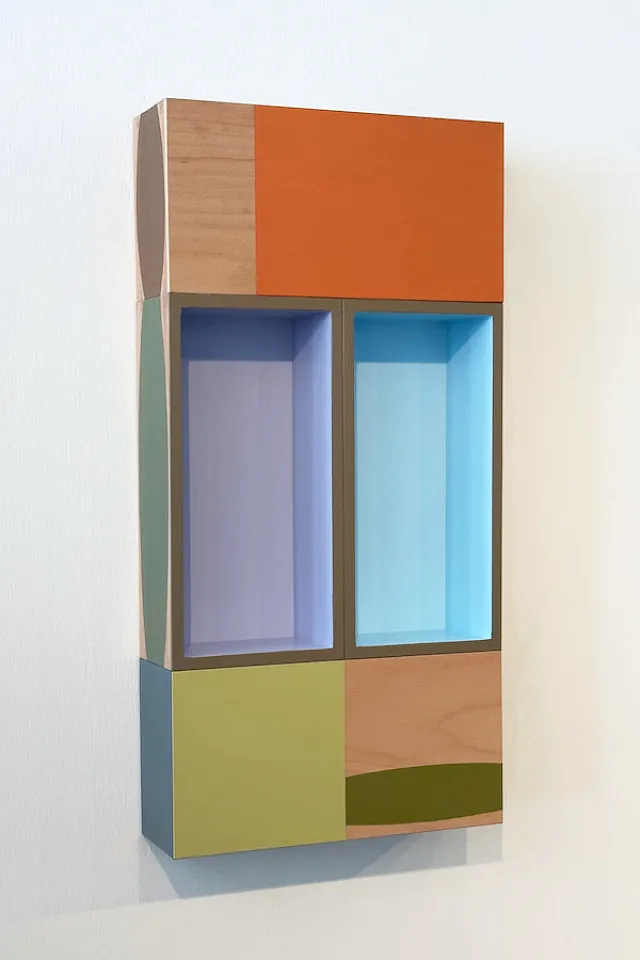 Points of View, 13, akryl på træ, 60 x 30 x 9 cm, 2023