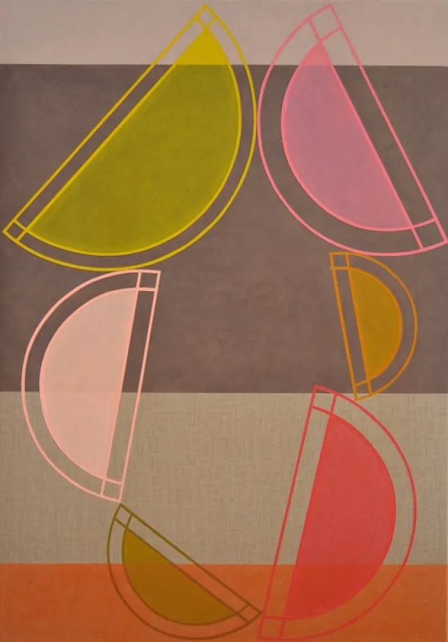 Janus-faced, akryl på lærred, 100 x 70 cm, 2020